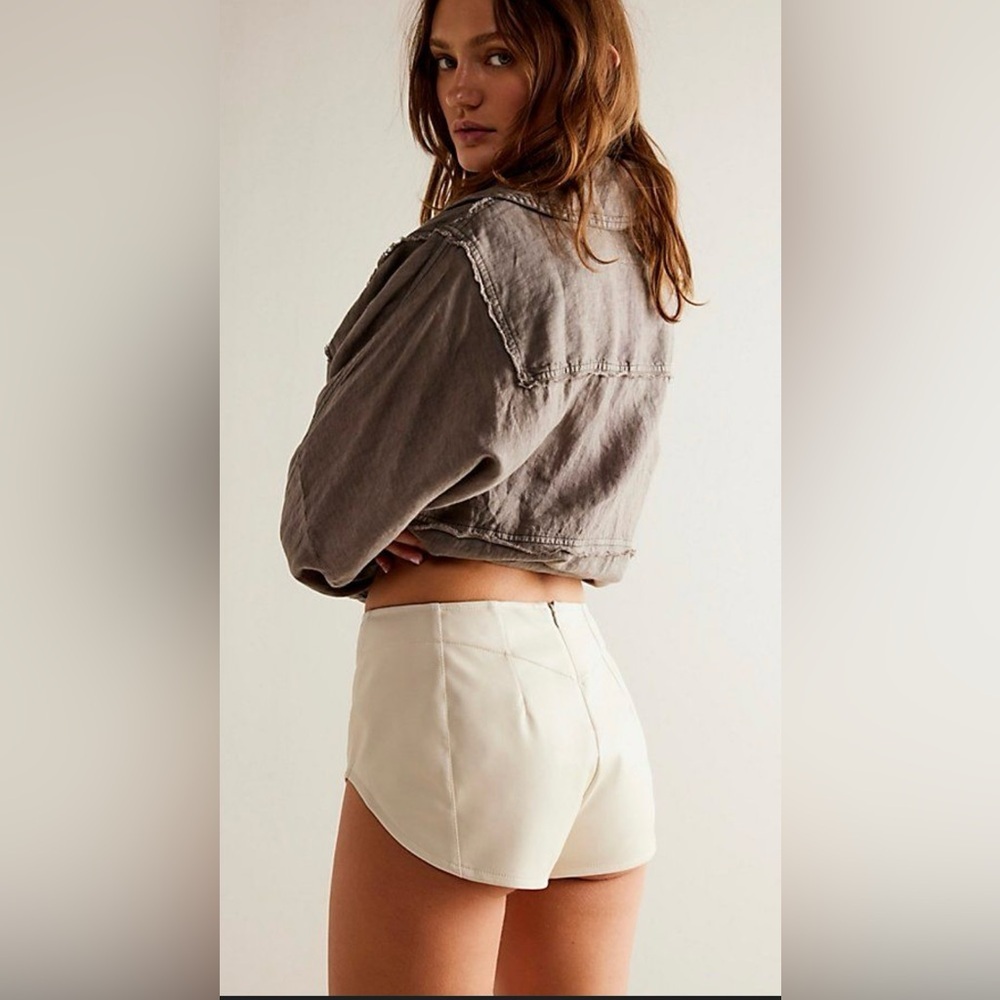 We The Free Cream High Waist Shorts